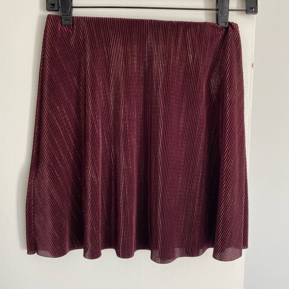 BCBGeneration Burgundy Mini skirt, XS - Picture 5 of 7